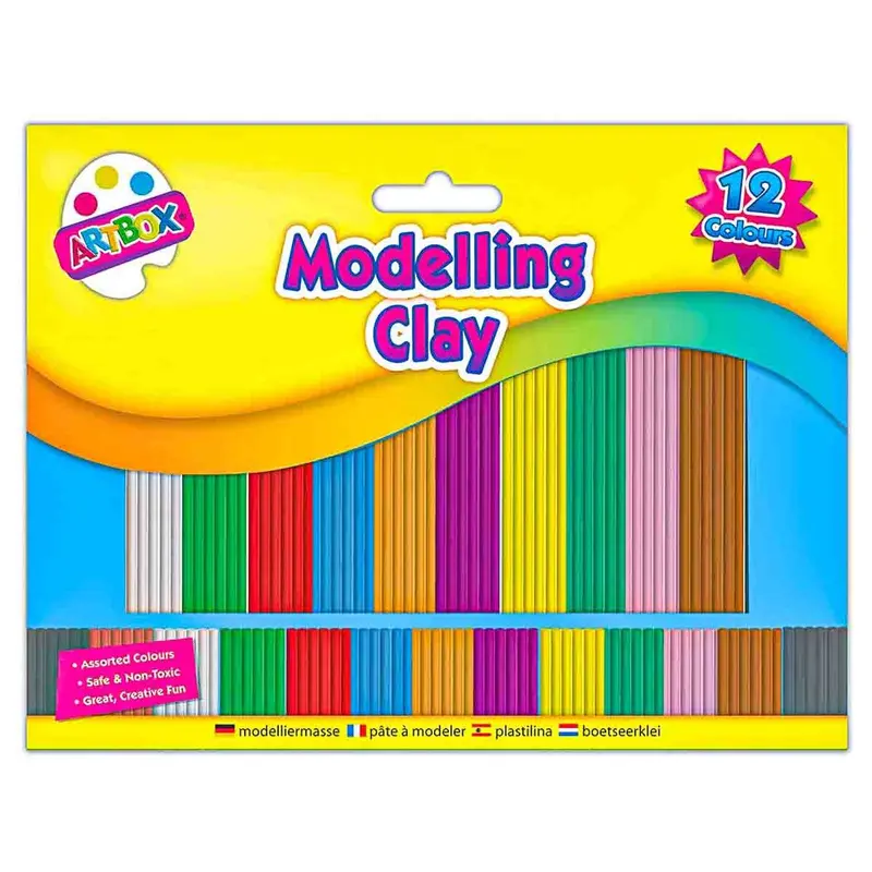 Artbox Modelling Clay 12 Assorted Colours 1