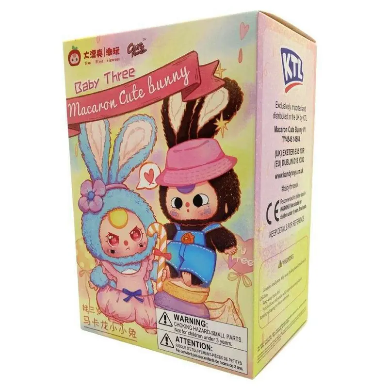 Baby Three Macaron Cute Bunny Collectible Plush Blind Box 1