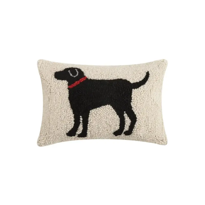 Black Dog Hook Pillow 1
