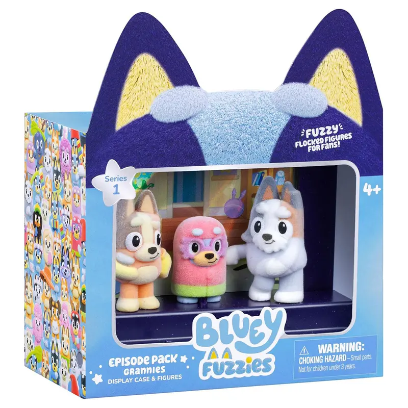 Bluey Fuzzies Episode Pack: Grannies Display Case & Figures 1
