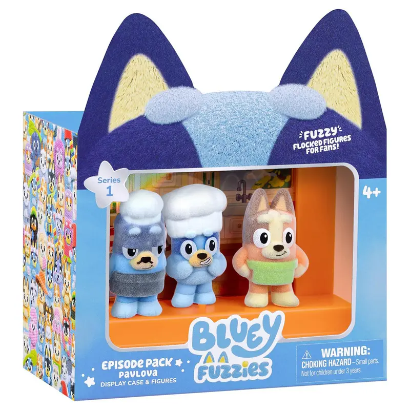 Bluey Fuzzies Episode Pack: Pavlova Display Case & Figures 1