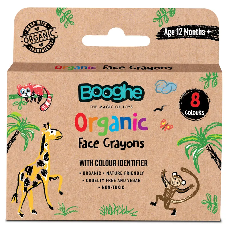 Booghe Organic Face Crayons (8 Colours) 1