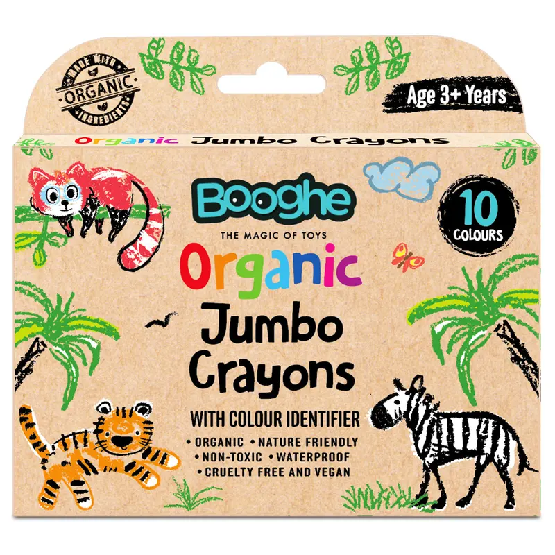 Booghe Organic Jumbo Crayons (10 Pack) 1