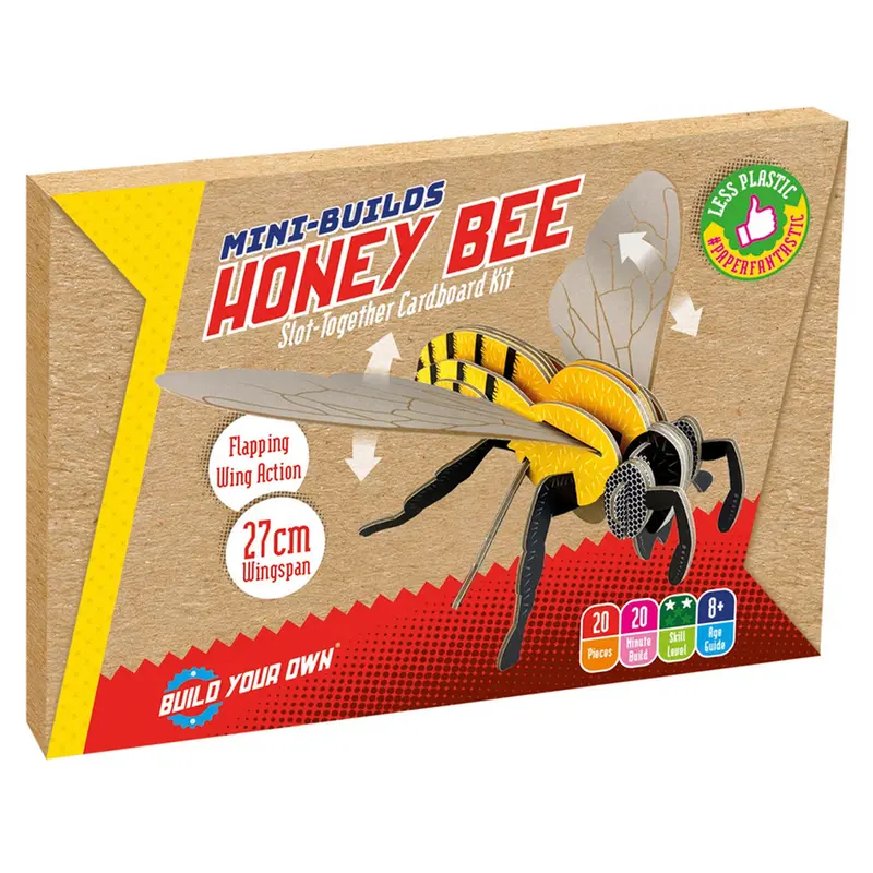 Build Your Own Mini-Builds Honey Bee Slot Together Cardboard Kit 1