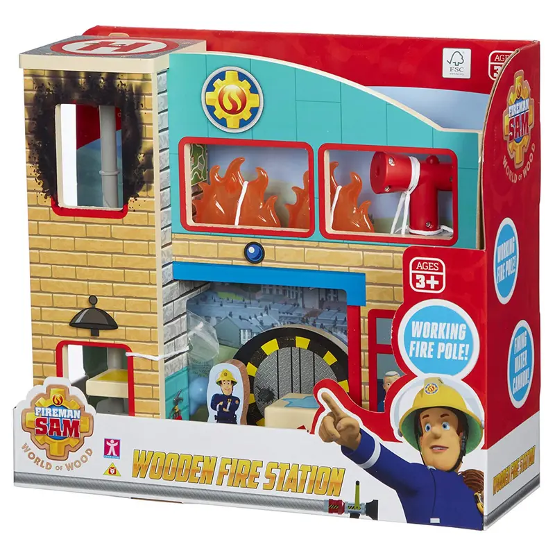 Character Fireman Sam Wooden Fire Station Playset 1