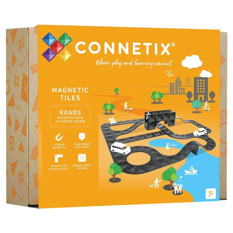 Connetix Magnetic Tiles Roads Creative Pack 48 Pieces 1