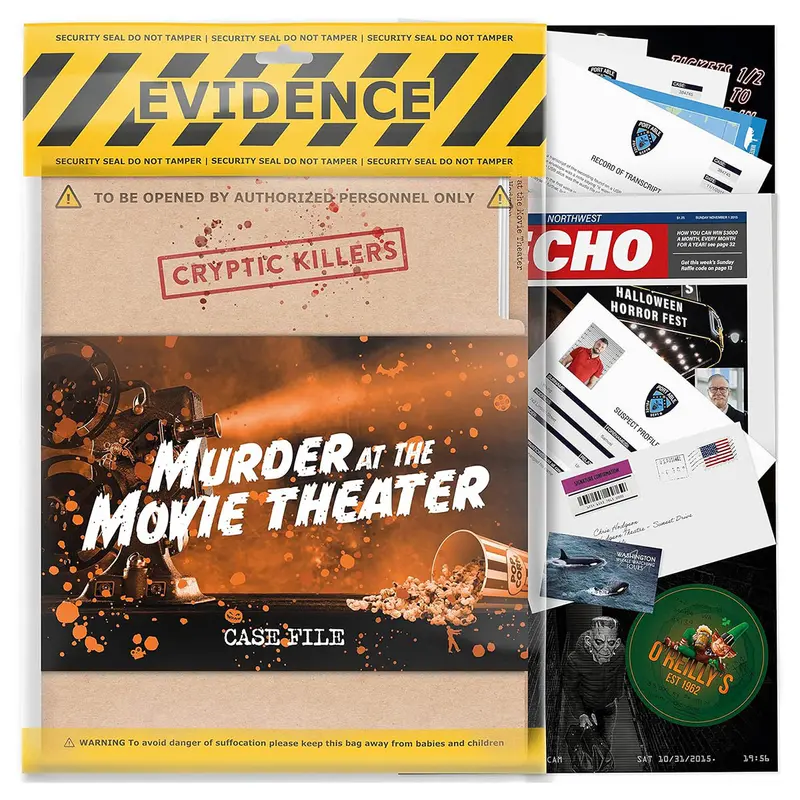 Cryptic Killers: Murder At The Movie Theatre Case File Game 1