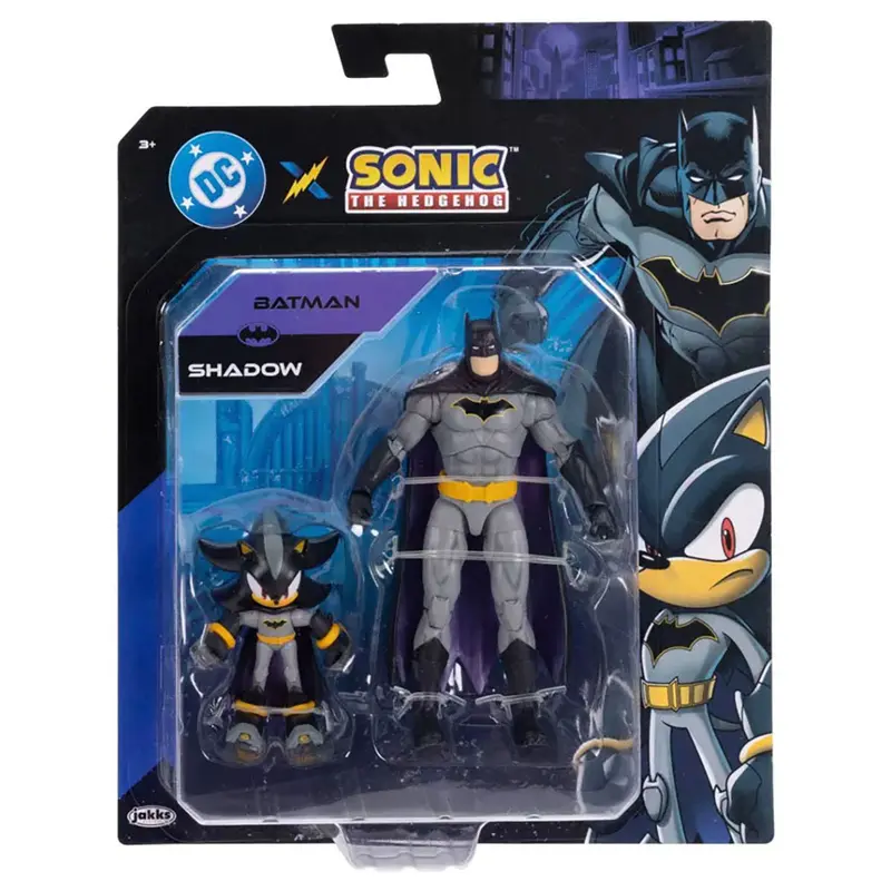 Dc X Sonic The Hedgehog Batrman Shadow Figures (2 Pack) 1