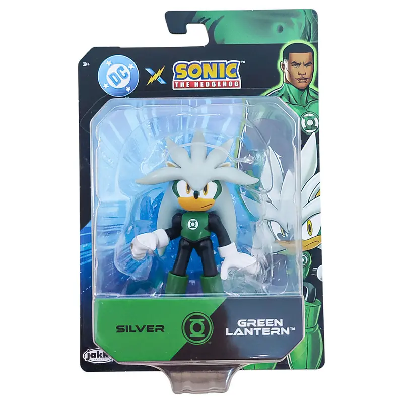 Dc X Sonic The Hedgehog Silver Green Lantern 2.5" Figure 1