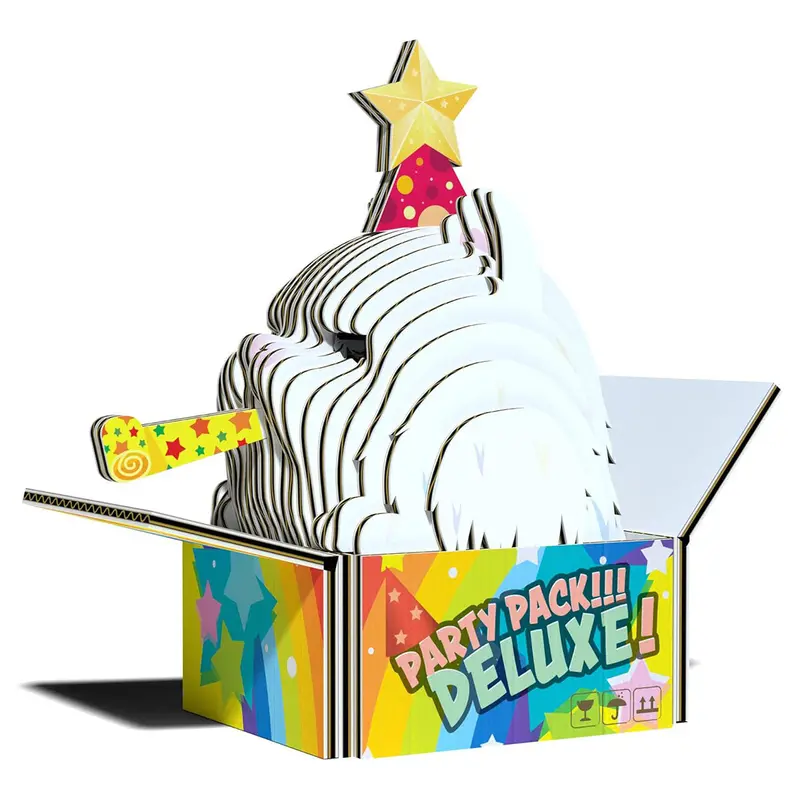 Eugy Cat Cottonball 3D Cardboard Model Kit 1