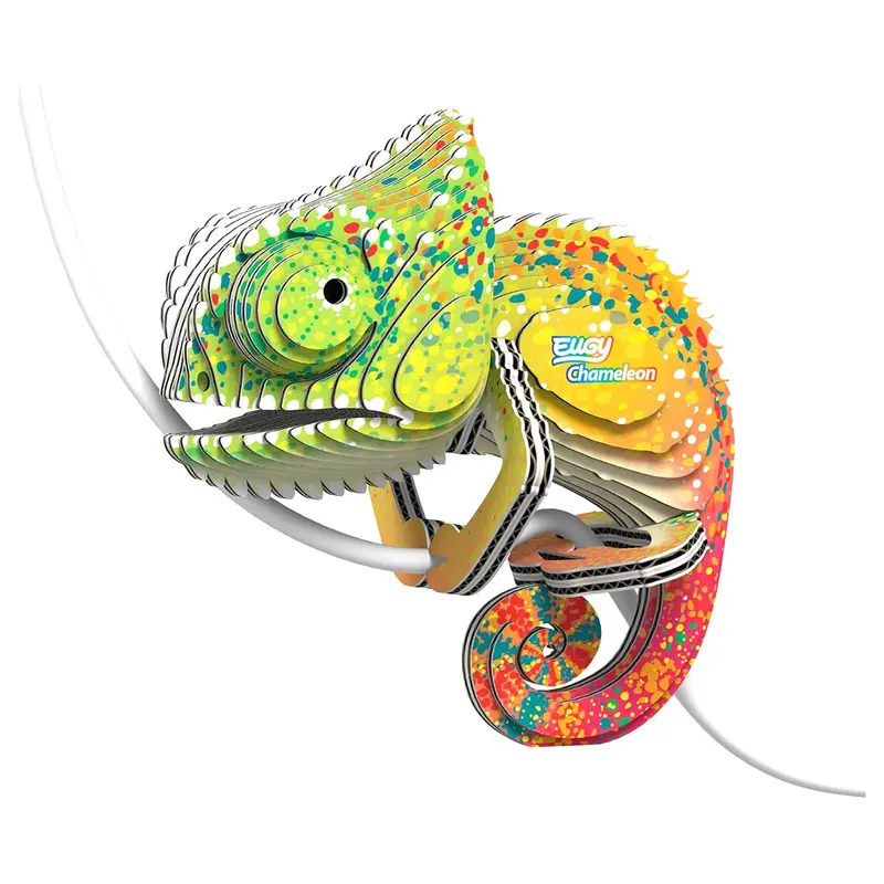 Eugy Chameleon 3D Cardboard Model Kit 1