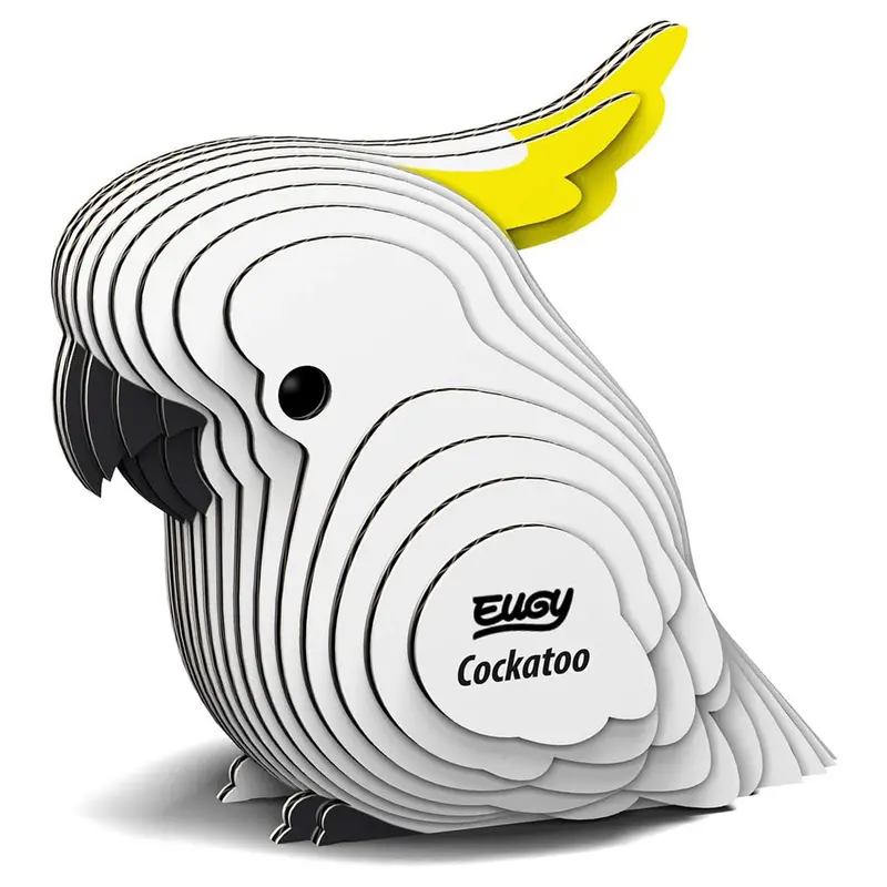 Eugy Cockatoo 3D Cardboard Model Kit 1