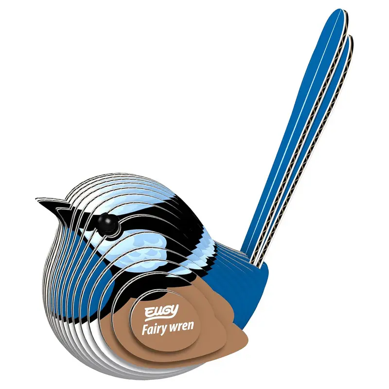 Eugy Fairy Wren 3D Cardboard Model Kit 1