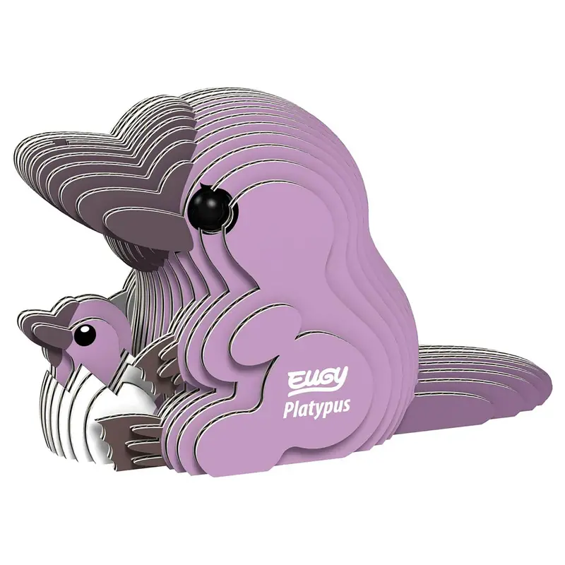 Eugy Platypus 3D Cardboard Model Kit 1
