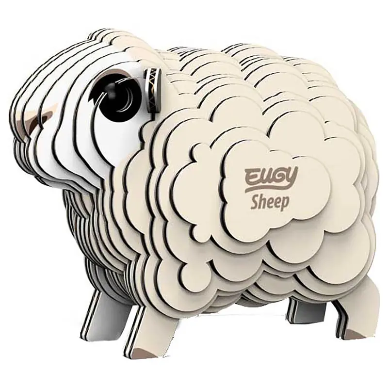 Eugy Sheep 3D Cardboard Model Kit 1
