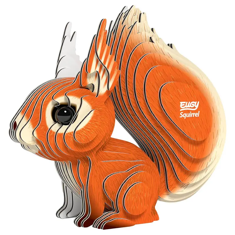 Eugy Squirrel 3D Cardboard Model Kit 1