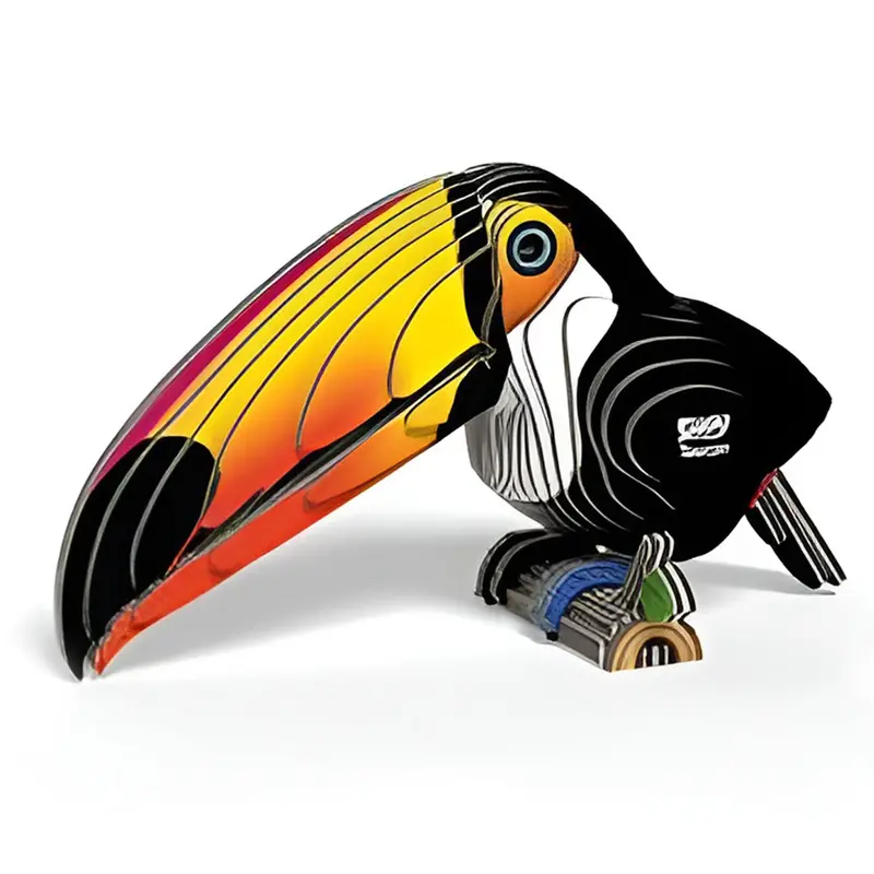 Eugy Toucan 3D Cardboard Model Kit 1