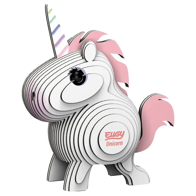 Eugy Unicorn 3D Cardboard Model Kit 1