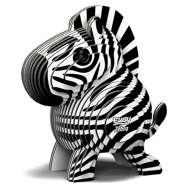 Eugy Zebra 3D Cardboard Model Kit 1