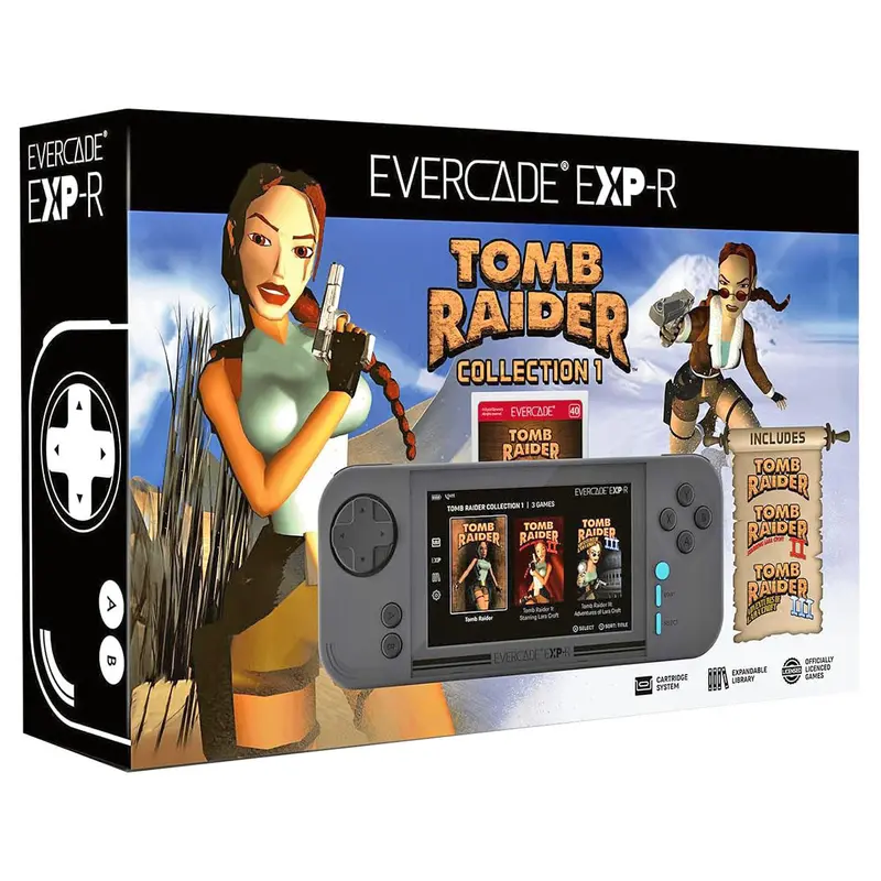 Evercade Exp-R Tomb Raider Collection 1 Console And Games Cartridge 1