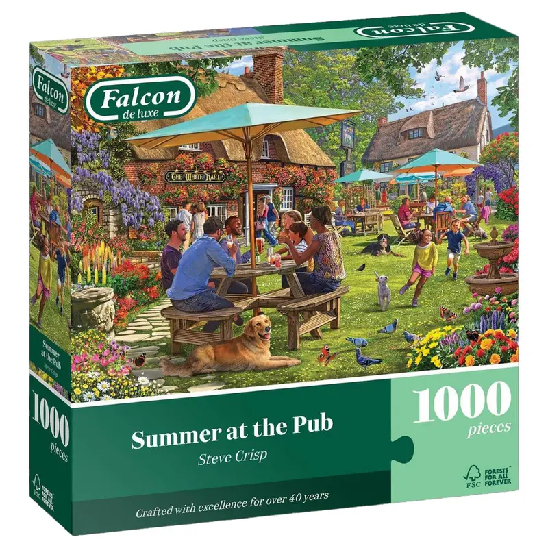 Falcon De Luxe 'Summer At The Pub' 1000 Piece Jigsaw Puzzle 1