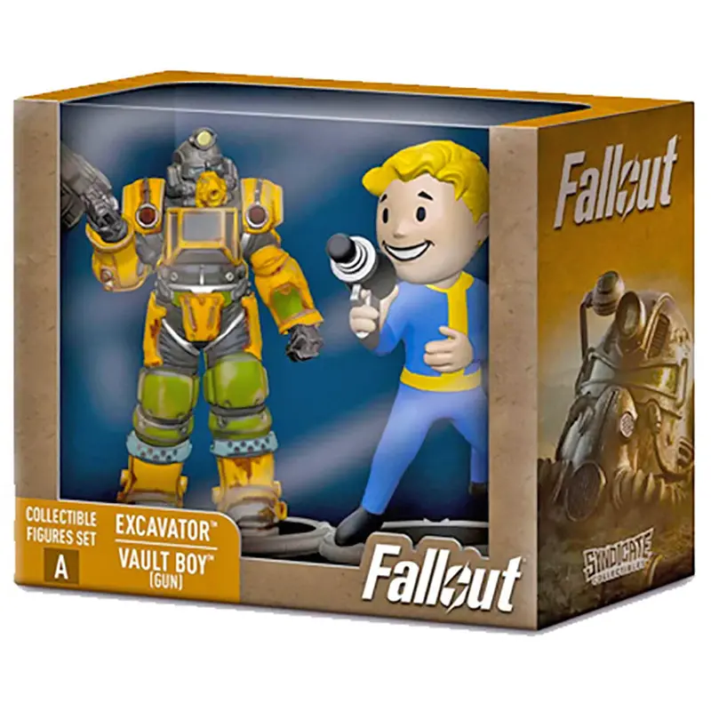 Fallout Excavator & Vault Boy (Gun) Figures (2 Pack) 1