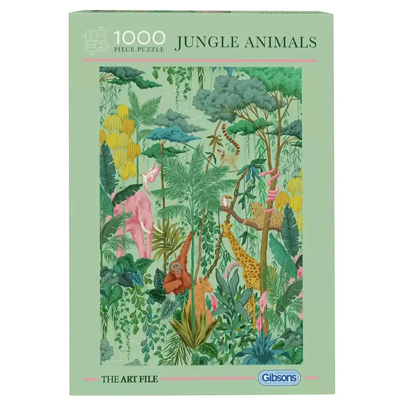 Gibsons The Art File: Jungle Animals 1000 Piece Jigsaw Puzzle 1