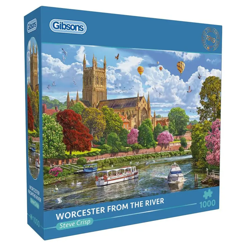 Gibsons Worcester From The River 1000 Piece Jigsaw Puzzle 1
