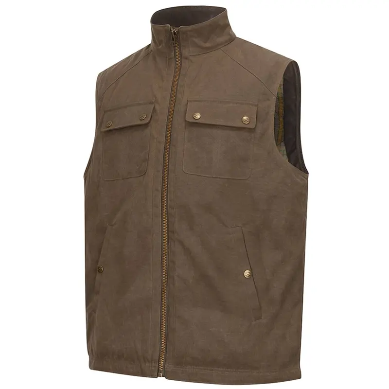 Hoggs Of Fife Balfour Waxed Canvas Gilet 1