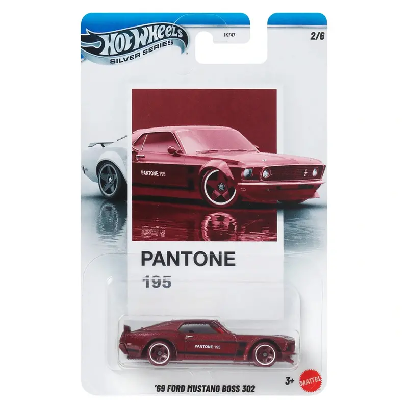 Hot Wheels Silver Series Pantone 195 '69 Ford Mustang Boss 302 Car (2/6) 1