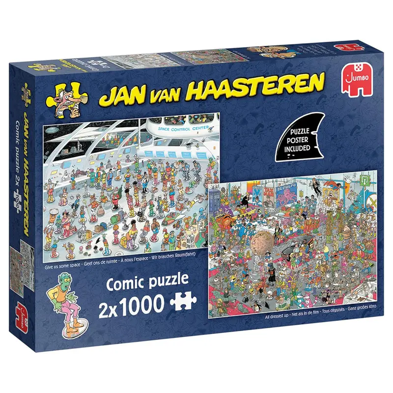 Jan Van Haasteren Give Us Some Space & All Dressed Up 2 X 1000 Piece Comic Puzzle 1