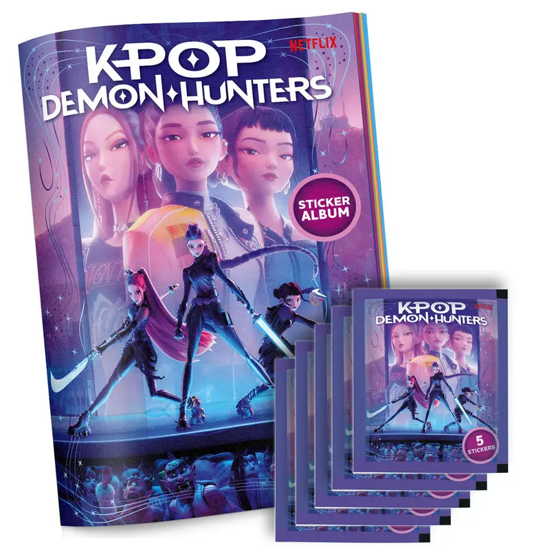 K-Pop Demon Hunters Official Sticker Album And 5 Packs 1