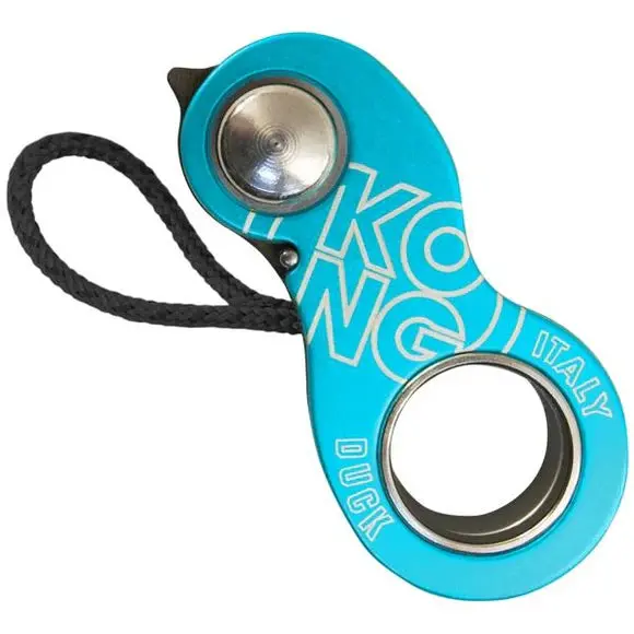 Kong Duck Ultra-Compact Emergency Rope Clamp – Cyan/Black 1