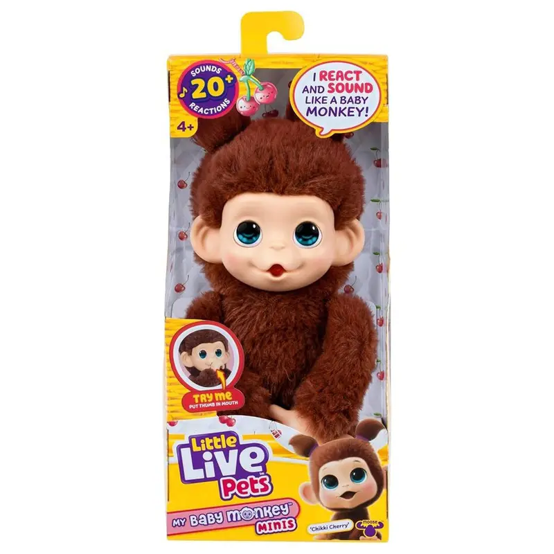 Little Live Pets My Baby Monkey Minis Chikki Cherry Interactive Pet 1