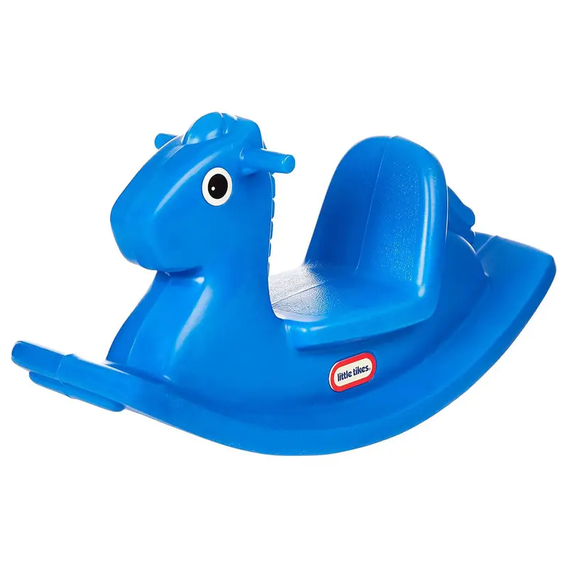 Little Tikes Rocking Horse Primary Blue Ride On 1