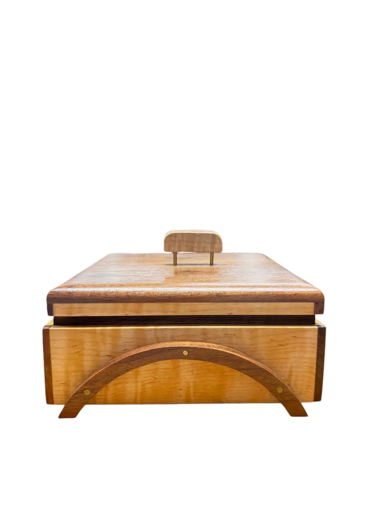 Mobile Bay Area Woodworking Maple And Walnut Keepsake Box 1