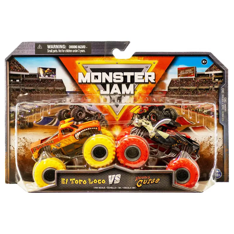 Monster Jam El Toro Vs Pirate Curse 1:64 Die-Cast Vehicles (2 Pack) 1