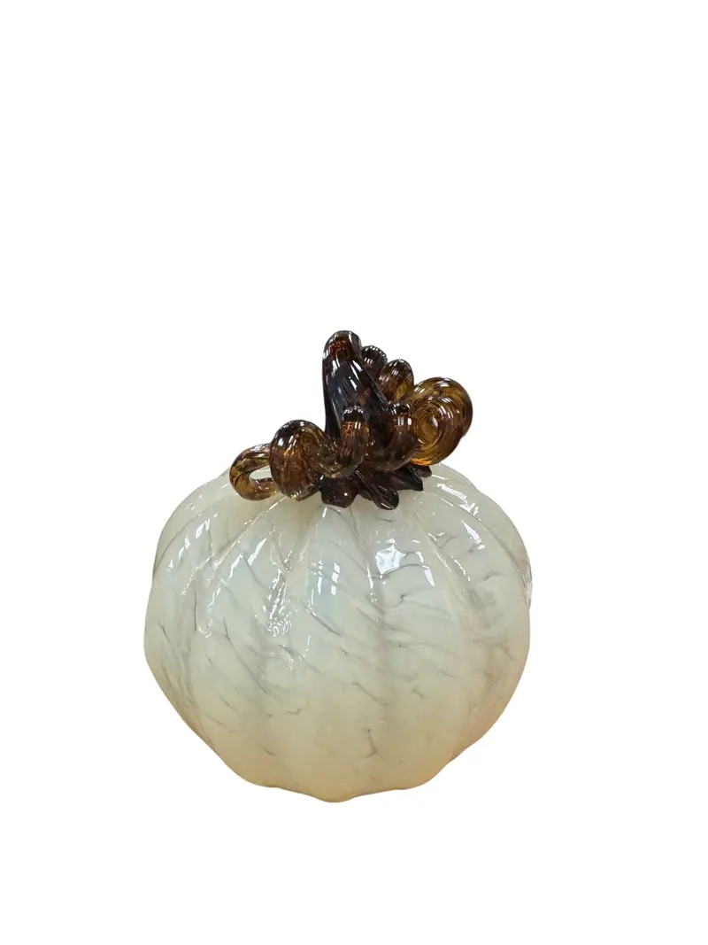 Muffinjaw Designs Small Cream Pumpkin With Brown Stem 1