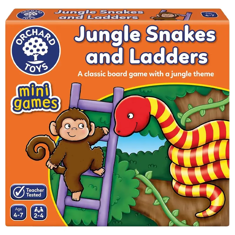 Orchard Toys Jungle Snakes & Ladders Mini Game 1