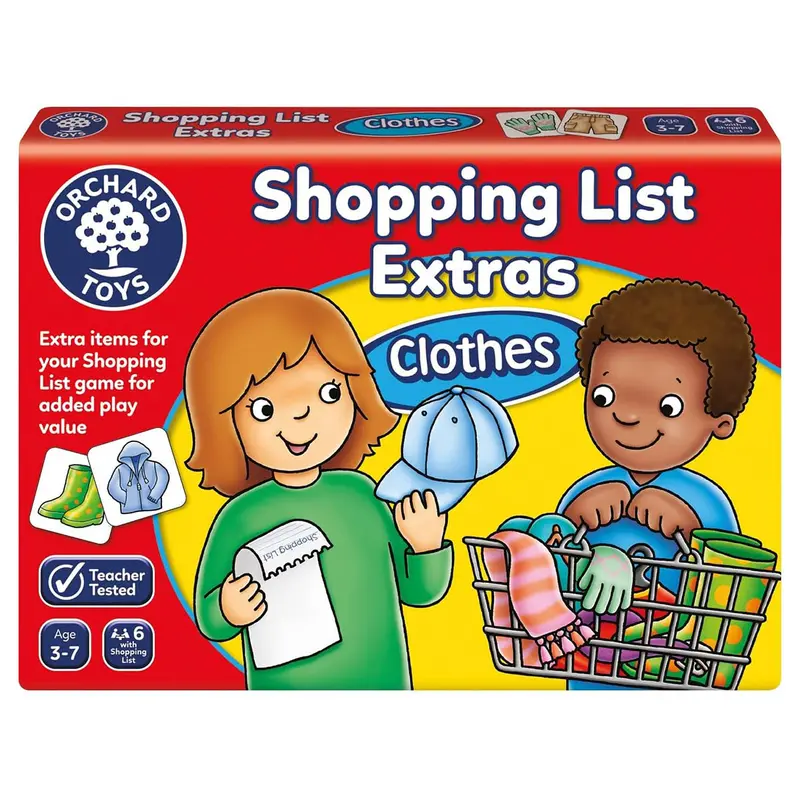 Orchard Toys Shopping List Extras Clothes Game 1
