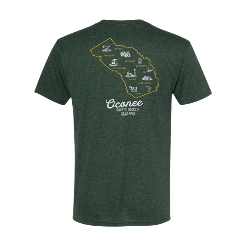 Outpost Oconee Map T-Shirt - Dark Forest 1