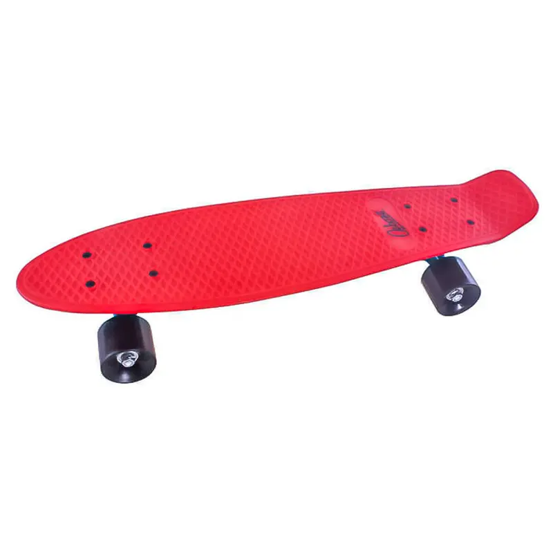 Ozbozz Red Plastic 22 Inch Cruiser Skateboard 1