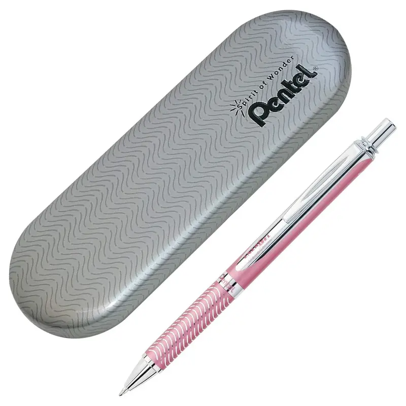 Pentel Energel Sterling Bl407 Pink Rollerball Pen 1