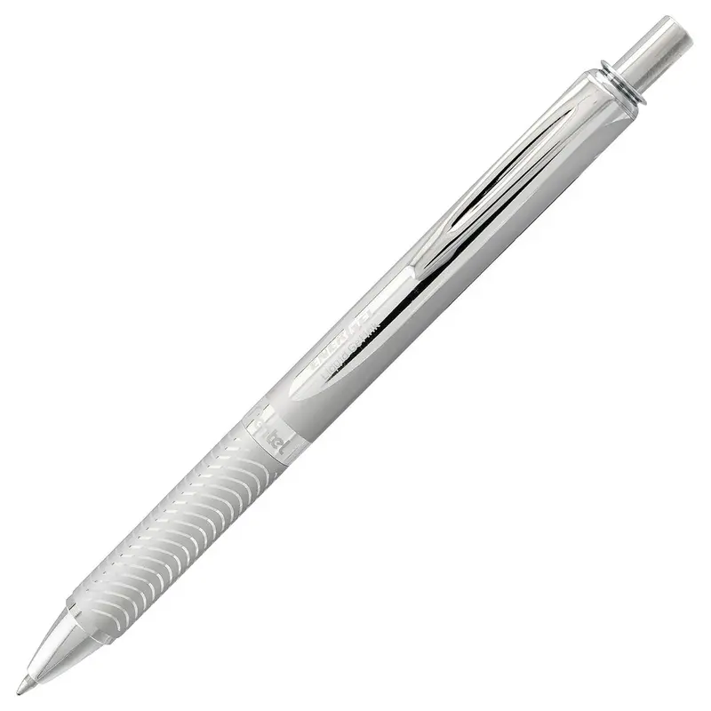 Pentel Energel Sterling Bl407 Silver Rollerball Pen 1