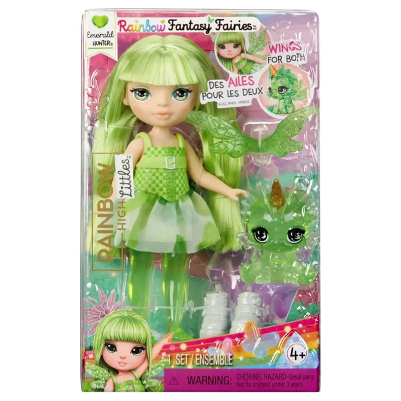 Rainbow High Littles: Rainbow Fantasy Fairies Emerald Hunter Doll 1