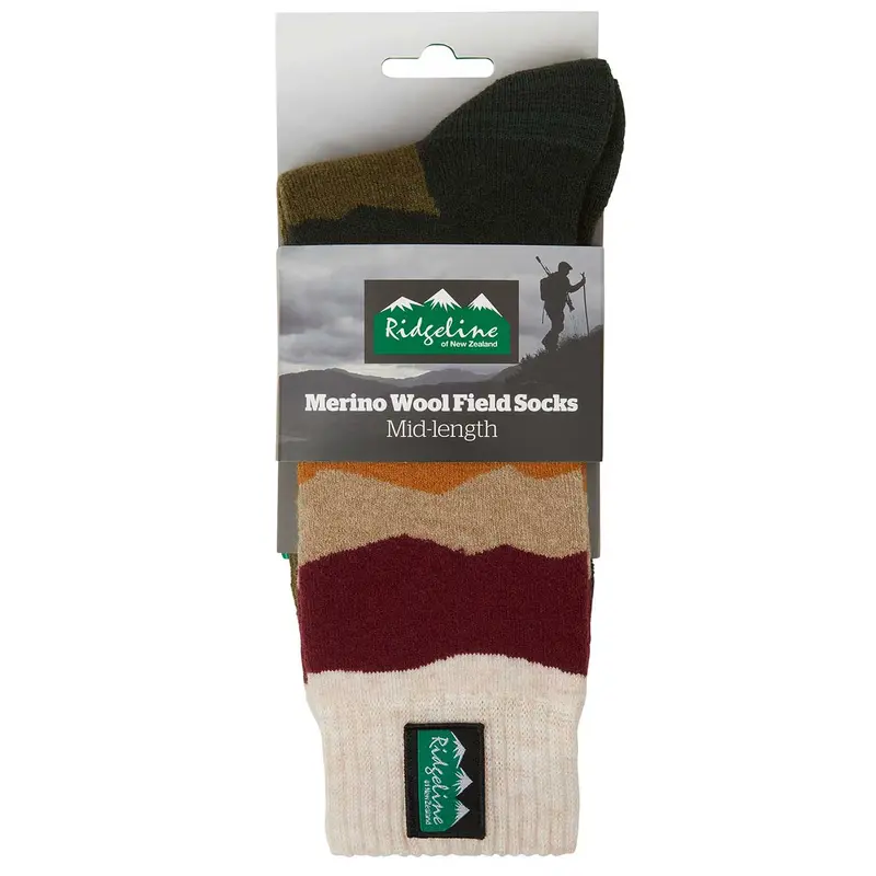 Ridgeline Merino Wool Mid Length Socks 1