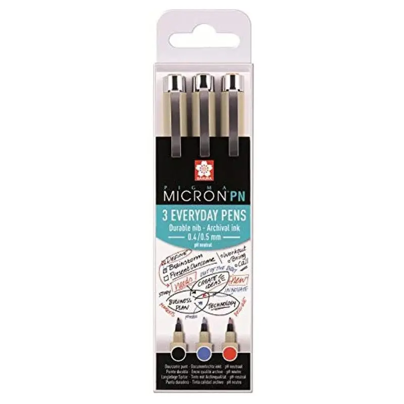 Sakura Pigma Micron Pn Office Set 3 Colours 1