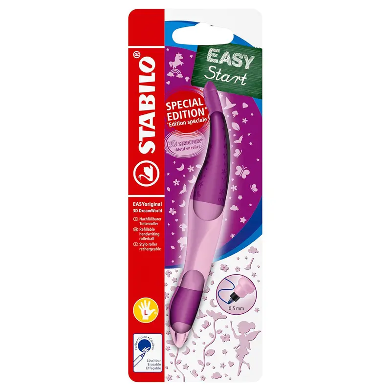 Stabilo Easyoriginal 3D Dreamworld Fairies Left-Handed Rollerball Pen With Blue Ink 1