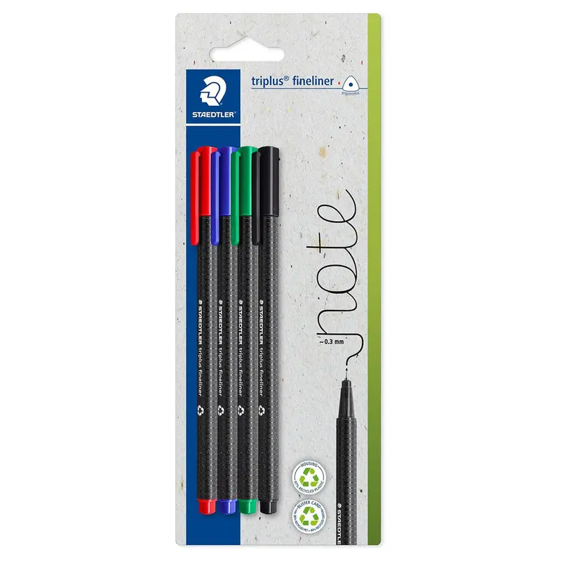 Staedtler Triplus Fineliner Pen (4 Pack) 1