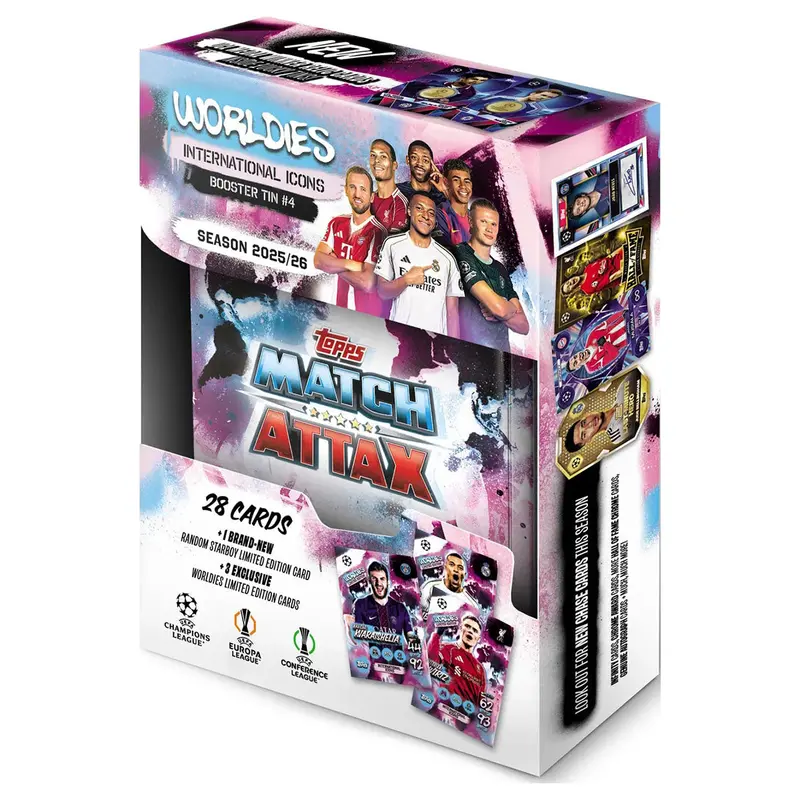 Topps Match Attax 2025/26 Worldies International Icons Booster Tin #4 1